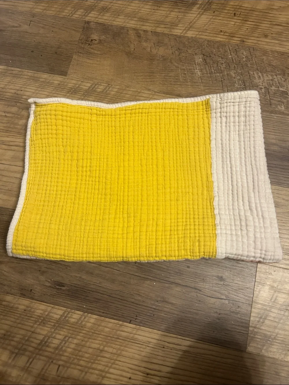 Vintage Color block crate & kids gauze blanket 36” x 24.5”